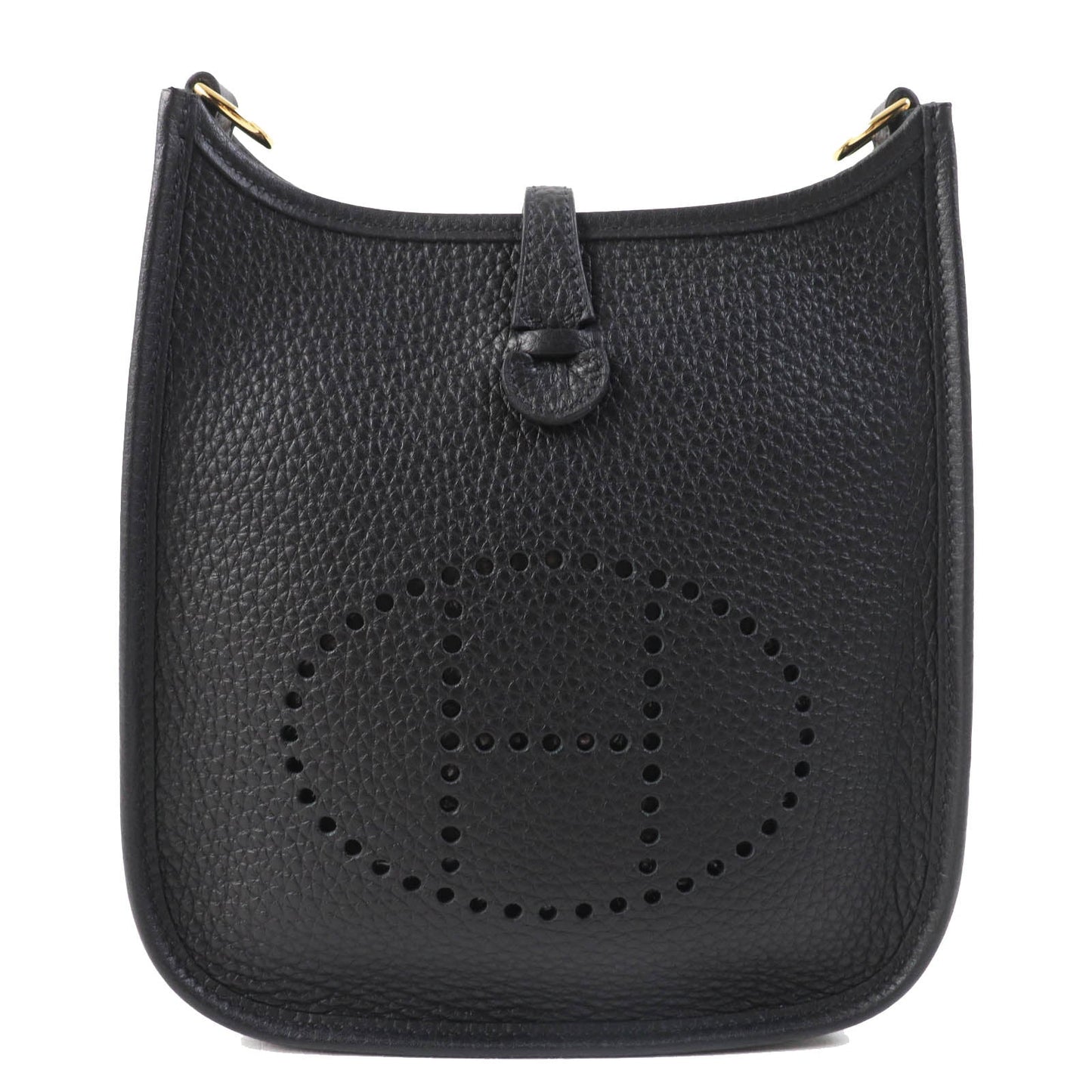 HERMÈS Evelyne TPM (très petit modèle)in Black Taurillon Clémence Leather with Palladium Hardware (2024) – 100% Authentic