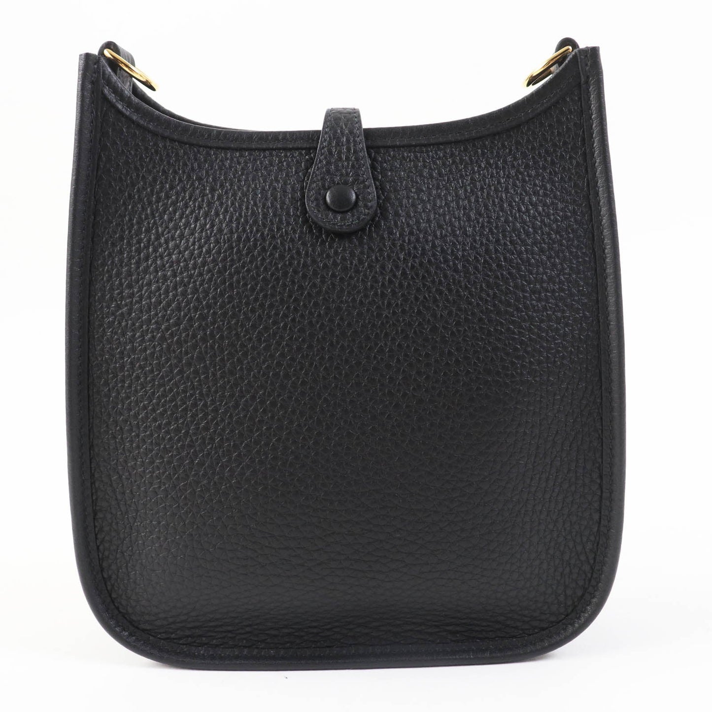 HERMÈS Evelyne TPM (très petit modèle)in Black Taurillon Clémence Leather with Palladium Hardware (2024) – 100% Authentic