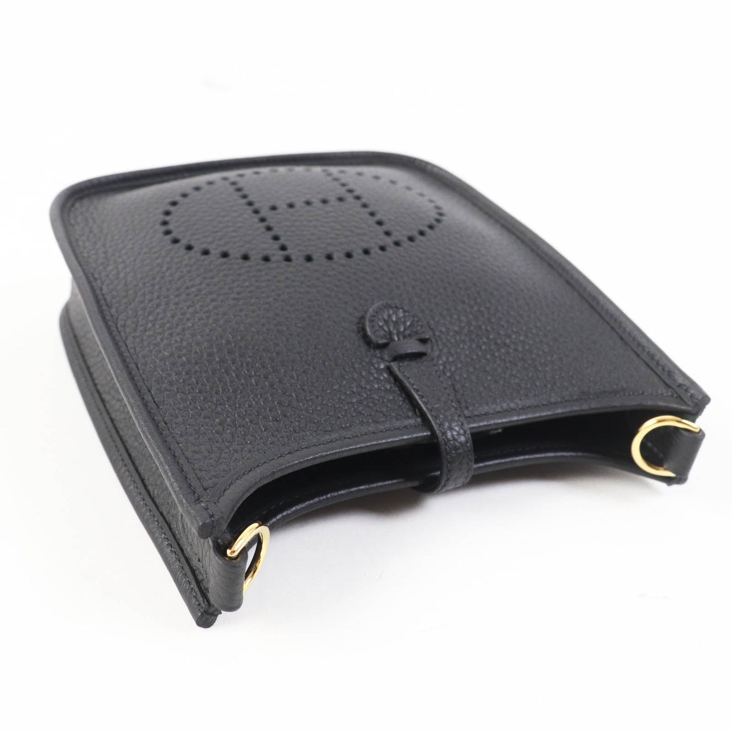 HERMÈS Evelyne TPM (très petit modèle)in Black Taurillon Clémence Leather with Palladium Hardware (2024) – 100% Authentic