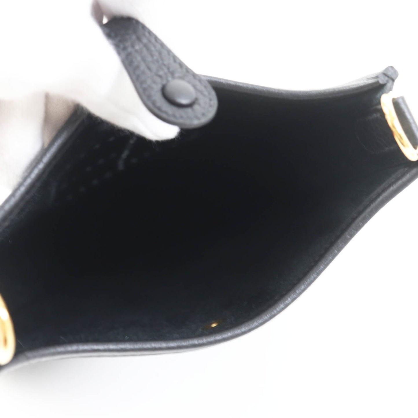HERMÈS Evelyne TPM (très petit modèle)in Black Taurillon Clémence Leather with Palladium Hardware (2024) – 100% Authentic