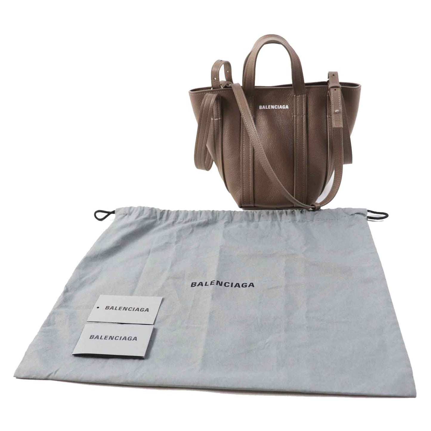 BALENCIAGA 2020s Everyday XS North South 2020s Tote Bag in Brown Leather – Designed by Demna Gvasalia 100% Authentic Pre-Owned Near New✨condition