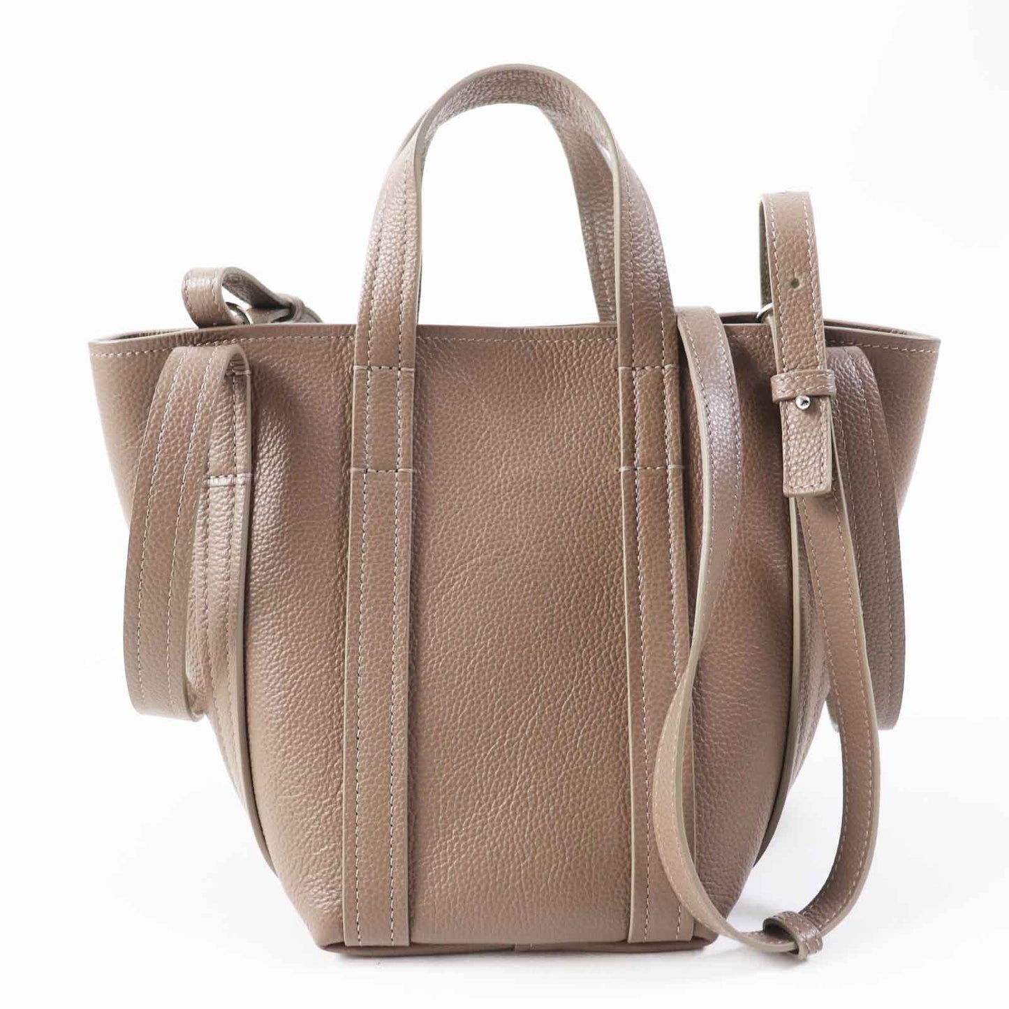 BALENCIAGA 2020s Everyday XS North South 2020s Tote Bag in Brown Leather – Designed by Demna Gvasalia 100% Authentic Pre-Owned Near New✨condition