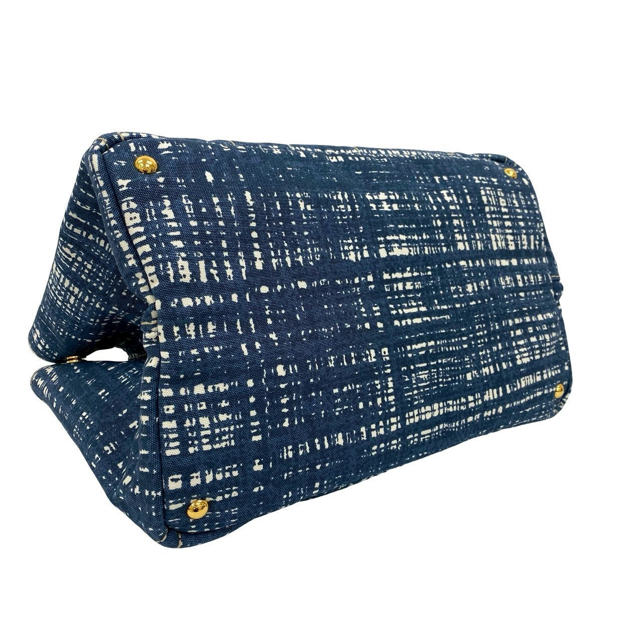 Prada Blue canvas with signature triangle logo hardware Introduced Early 2000s by Miuccia Prada โ 100% Authentic Pre-Owned AB Rank โจ Gently Used