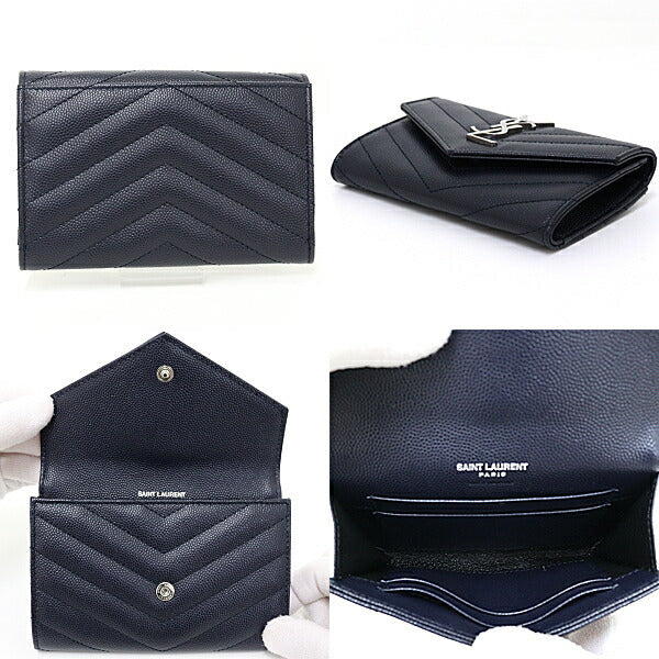 SAINT LAURENT – Small Navy Envelope Wallet– Navy – 100% Authentic Pre-Owned ✨UNUSED ✨
