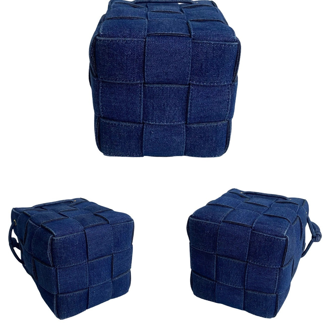 Bottega Veneta Small Cassette Bucket in Blue Denim ā Resort 2021, Designed by Daniel Lee, 100% Authentic Pre-Owned
