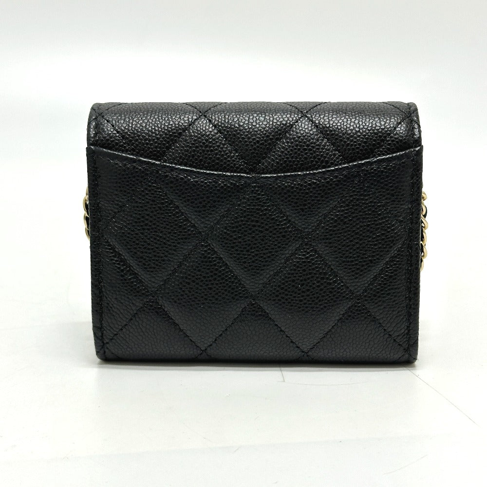 CHANEL Coin Case in Black Caviar Leather – Designed by Karl Lagerfeld, COCO Mark Matelassée CC,. 2020s, – 100% Authentic Pre-Owned as good as new