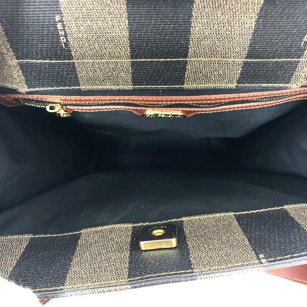 FENDI Tote Pecan Logo by Karl Lagerfeld 1980s Vintage 100% Authentic Pre-Owned AB ✨Very Good Vintage
