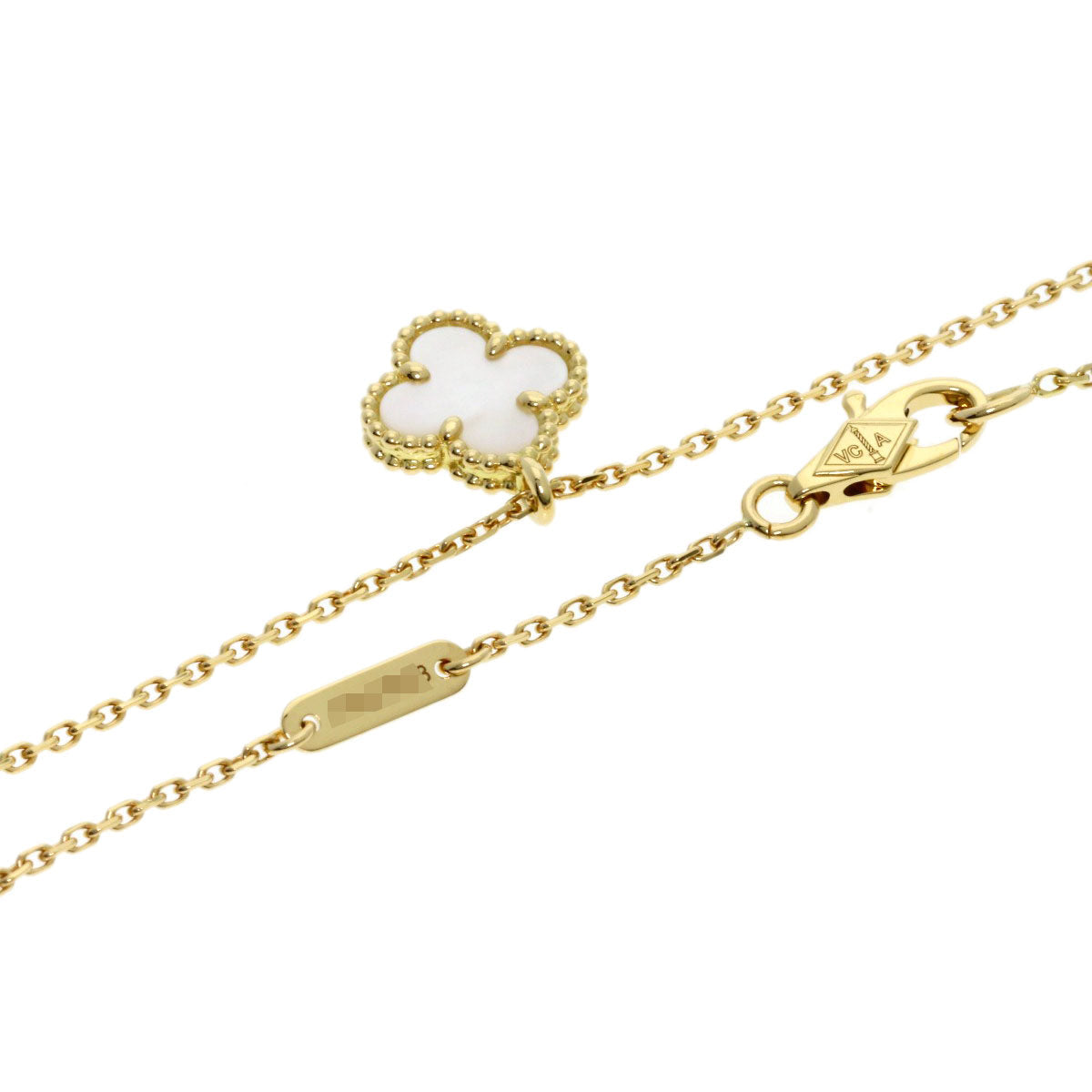VAN CLEEF & ARPELS Sweet Alhambra Shell Necklace – 18K Yellow Gold 100% Authentic Pre-Owned A Rank ✨ Excellent
