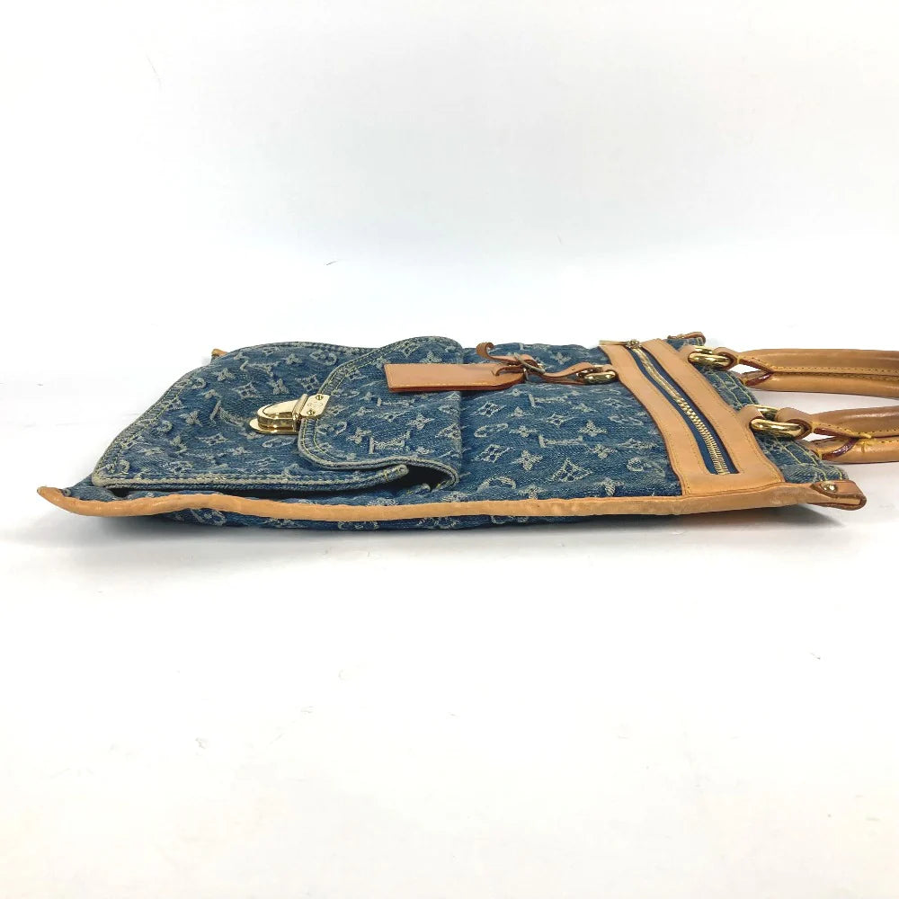Louis Vuitton Denim Flat Shopper MM Blue Circa 2005 ✨Very Good Vintage Condition✨