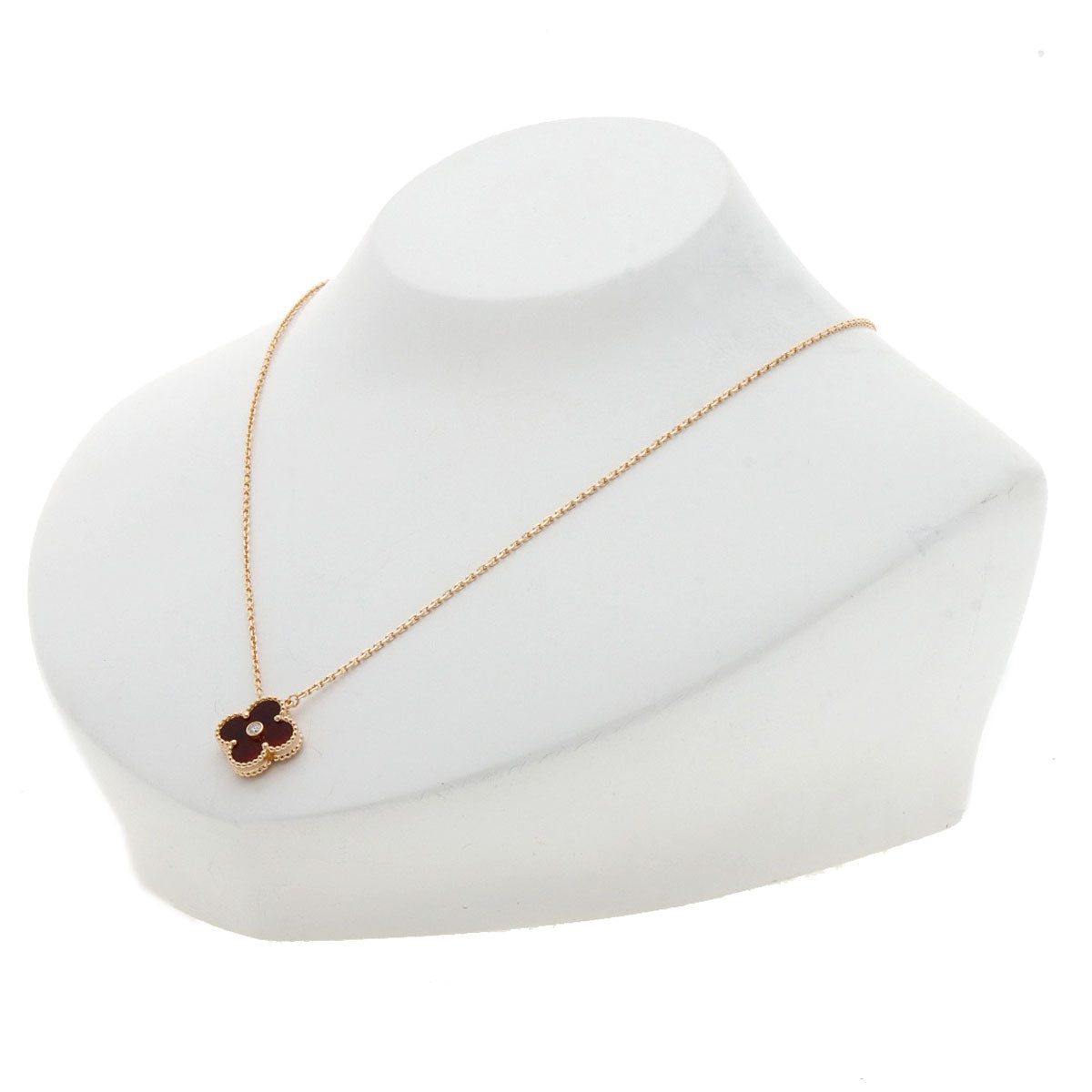 VAN CLEEF & ARPELS Vintage Alhambra Bullseye Diamond Necklace β 18K Pink Gold 100% Authentic Pre-Owned A Rank β¨ Excellent