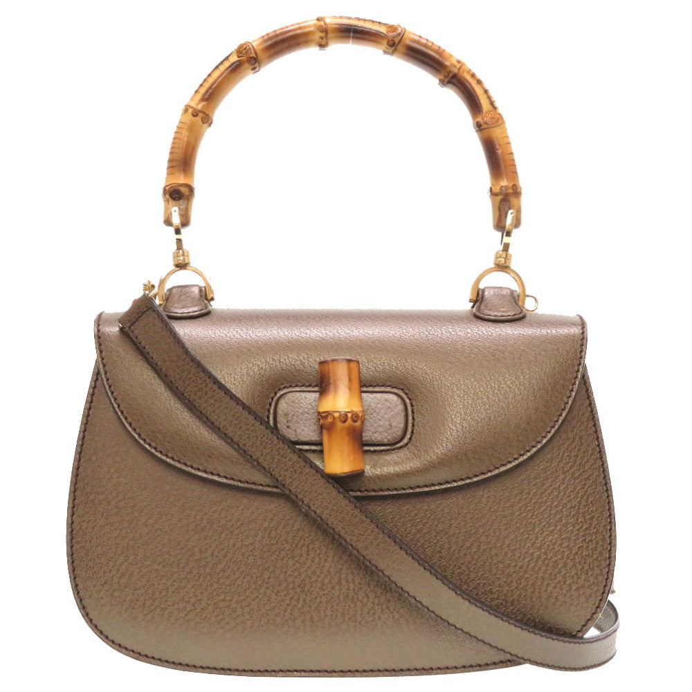 Gucci Bamboo 2WAY in Bronze (2022, Alessandro Michele) – 100% Authentic Pre-Owned✨ Near new; worn a few times