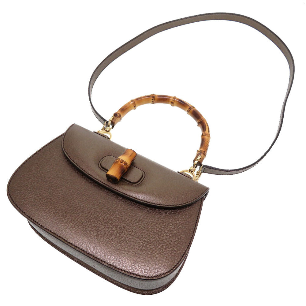 Gucci Bamboo 2WAY in Bronze (2022, Alessandro Michele) – 100% Authentic Pre-Owned✨ Near new; worn a few times