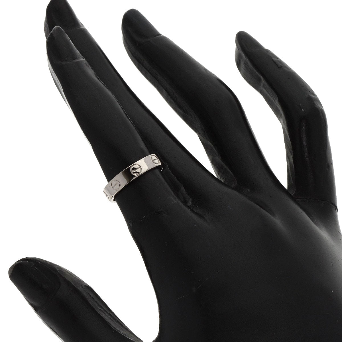 Cartier Mini Love Ring K18 White Gold #47 1969 by Aldo Cipullo 100% Authentic ✨ Gently Used Pre-Owned Condition