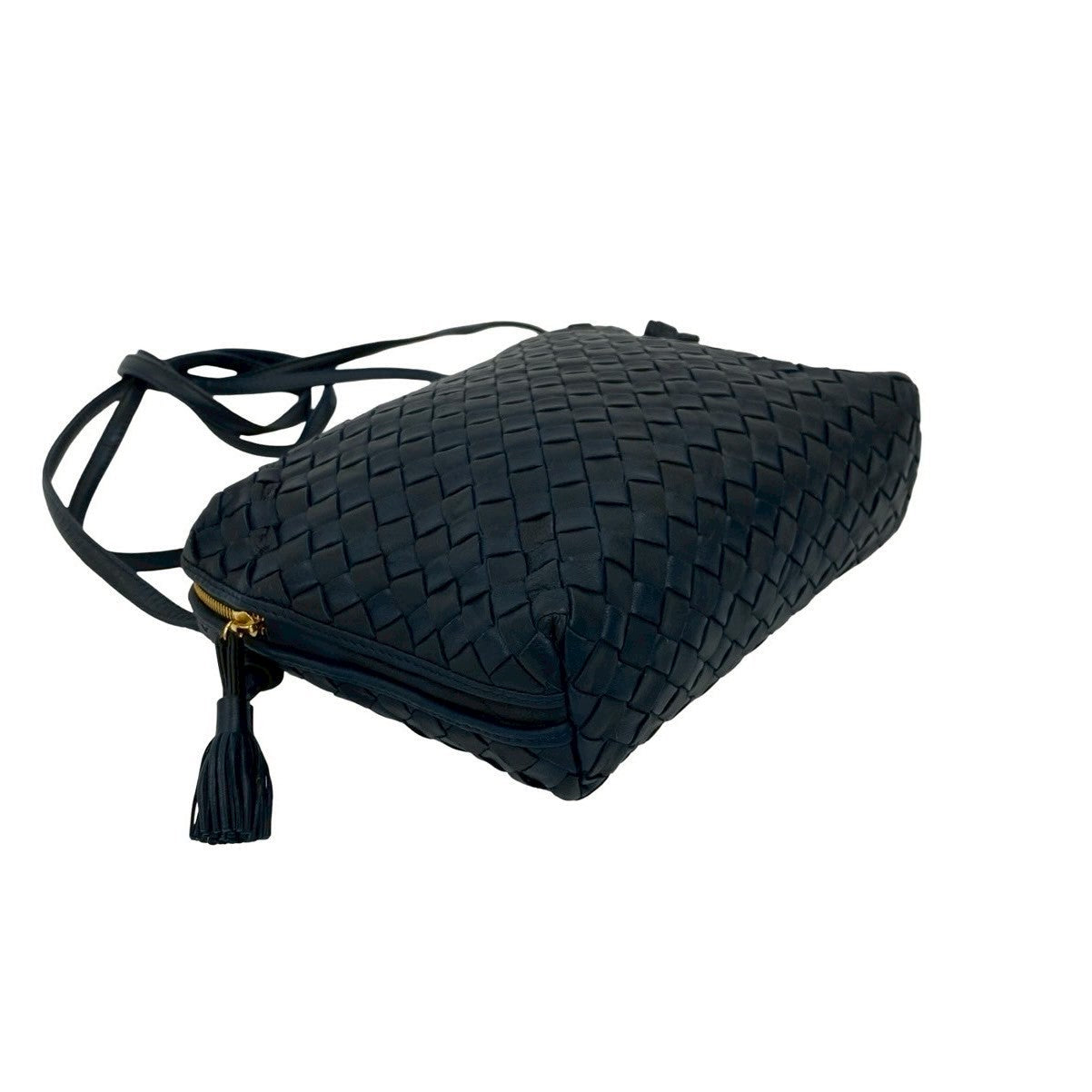 Bottega Veneta Intrecciato Leather Navy by Tomas Maier Era Mid 2010s 100% Authentic β¨ Excellent Pre-Owned