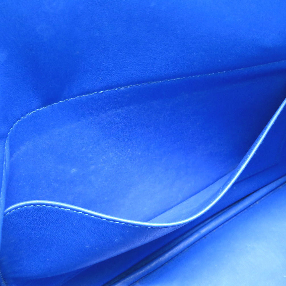 Hermès Bolide 35 Courchevel Leather Handbag in Blue (Circa Late 1990s–Early 2000s) – Pre-Owned, 100% Authentic