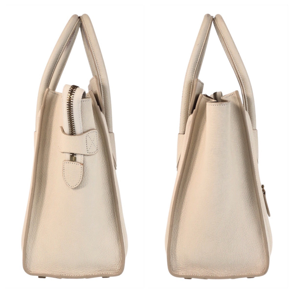 Celine The Luggage Micro Phoebe Philo Era – Early 2010s – Ivory/Gold Metal – 100% Authentic Pre-Owned ✨