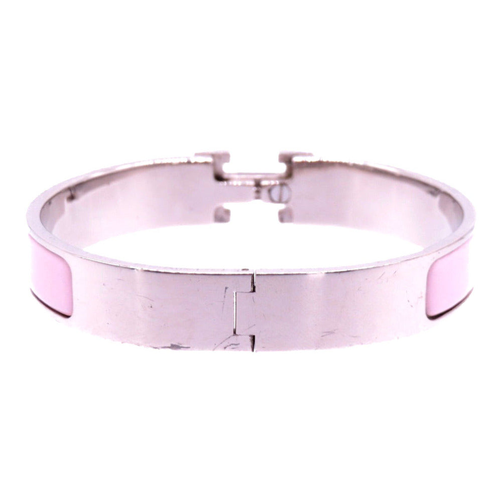 Hermès Clic Clac H Bracelet PM in Pink Enamel with Palladium-Plated Hardware
100% Authentic (Genuine) – ✨Excellent Pre-Owned