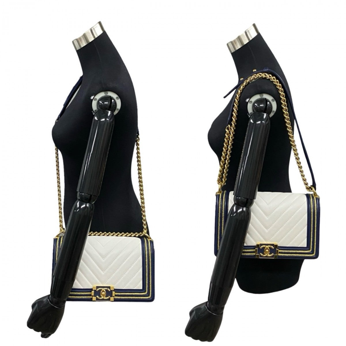 CHANEL Boy Bag – White Lambskin with COCO Mark – Karl Lagerfeld Collection, 2019 – 100% Authentic ✨Very Good Pre-Owned Condition