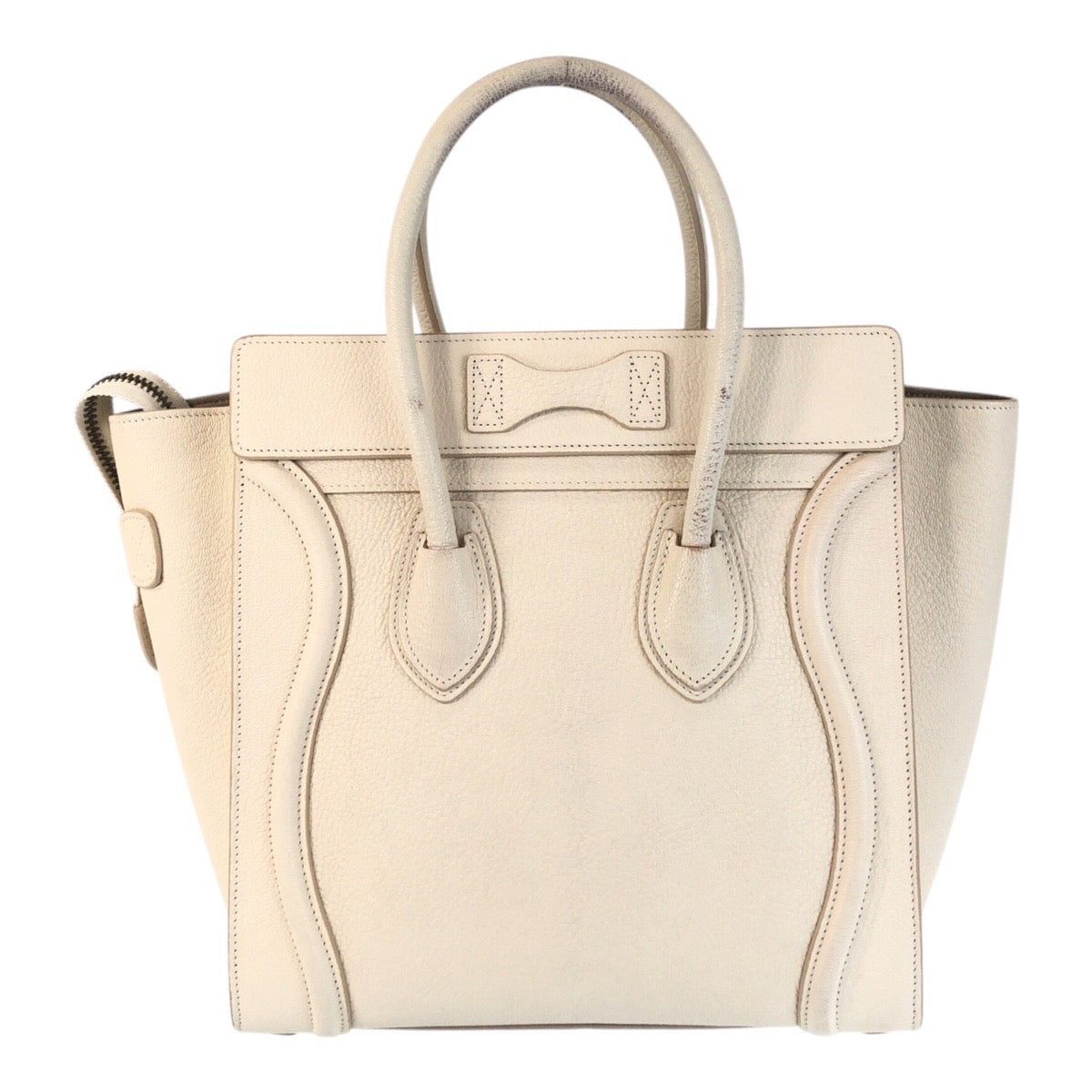 Celine The Luggage Micro Phoebe Philo Era – Early 2010s – Ivory/Gold Metal – 100% Authentic Pre-Owned ✨
