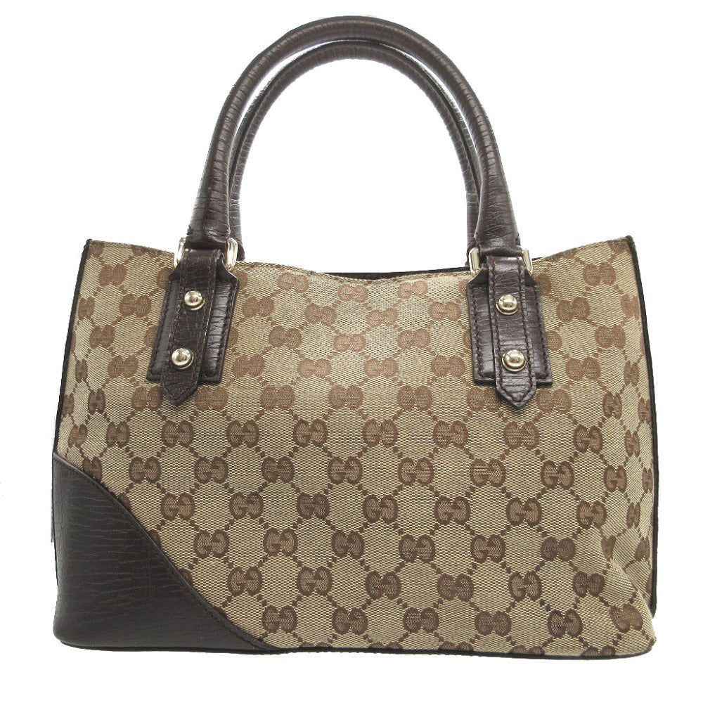 GUCCI Sherry Handbag in GG Canvas and Leather – 100% Authentic Pre-Owned Circa Early 2000s byTom Ford Era ✨Very Good
