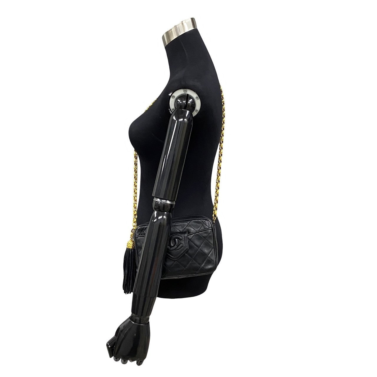 CHANEL Vintage Matelassée Caviar Leather, Gold-Tone Hardware, Made in Italy, 1st Series (Circa 1989–1991) – Pre-Owned, 100% Authentic