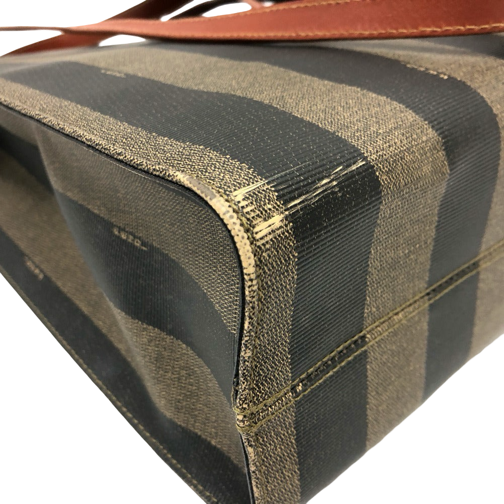 FENDI Tote Pecan Logo by Karl Lagerfeld 1980s Vintage 100% Authentic Pre-Owned AB ✨Very Good Vintage