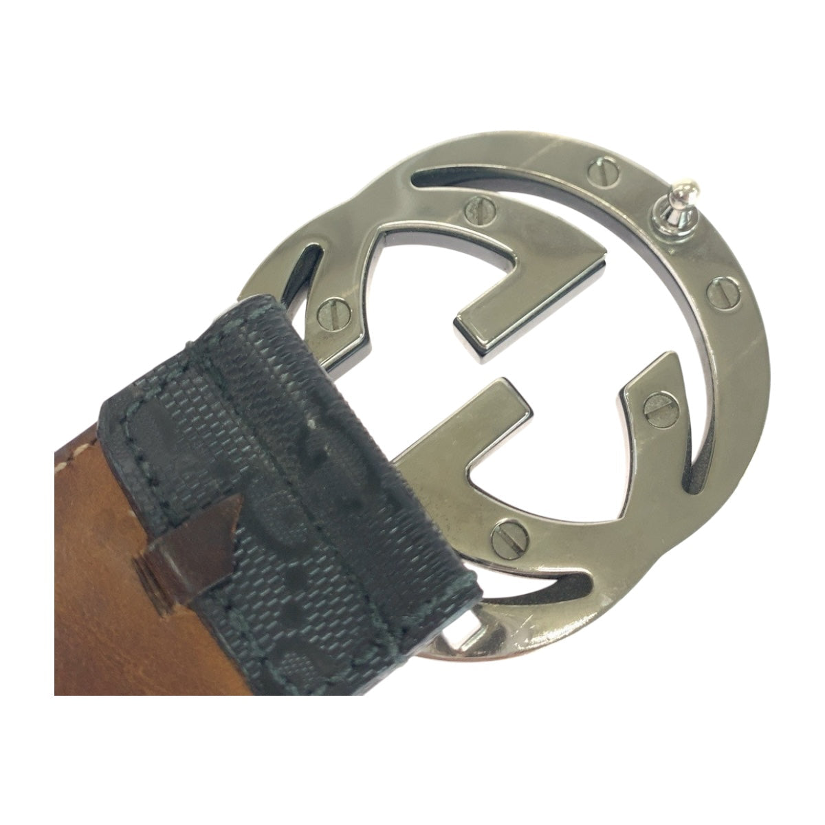 GUCCI – Interlocking Belt – Black Leather – 100% Authentic Pre-Owned ✨Very Good Pre-Owned Condition