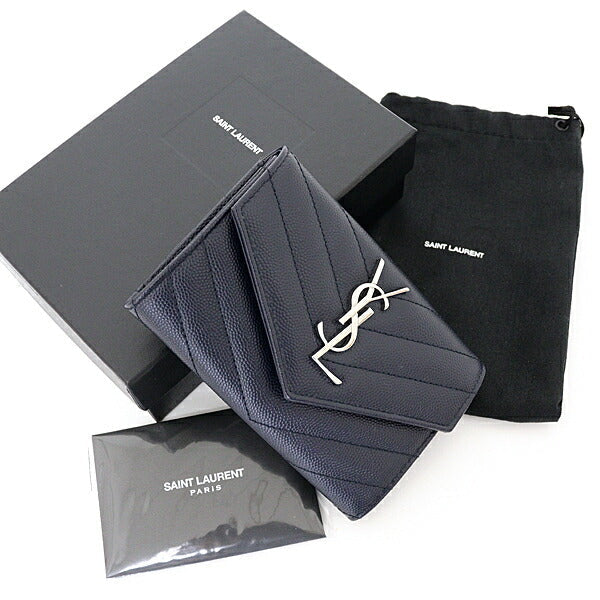 SAINT LAURENT – Small Navy Envelope Wallet– Navy – 100% Authentic Pre-Owned ✨UNUSED ✨