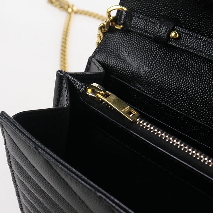 SAINT LAURENT – Cassandra Chain Wallet by Anthony Vaccarello 2018–2019 100% Authentic A Rank ✨ Excellent Pre-Owned