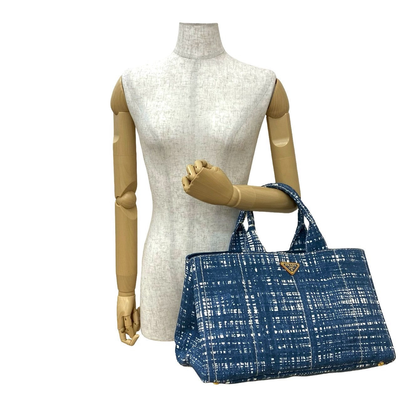 Prada Blue canvas with signature triangle logo hardware Introduced Early 2000s by Miuccia Prada โ 100% Authentic Pre-Owned AB Rank โจ Gently Used