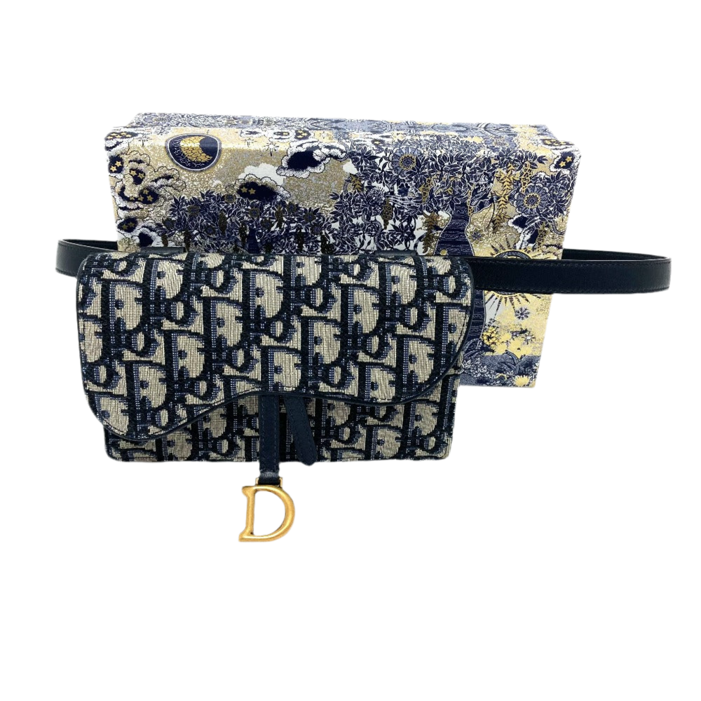 Dior Oblique Trotter Saddle Belt Pouch by John Galliano Era Early 2000s 100% Authentic ✨ Pre-Owned Near-New Condition