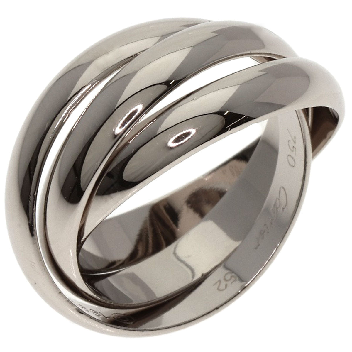 CARTIER – Trinity Ring #52 – 18K White Gold – Women – 100% Authentic ✨Excellent Pre-Owned Condition