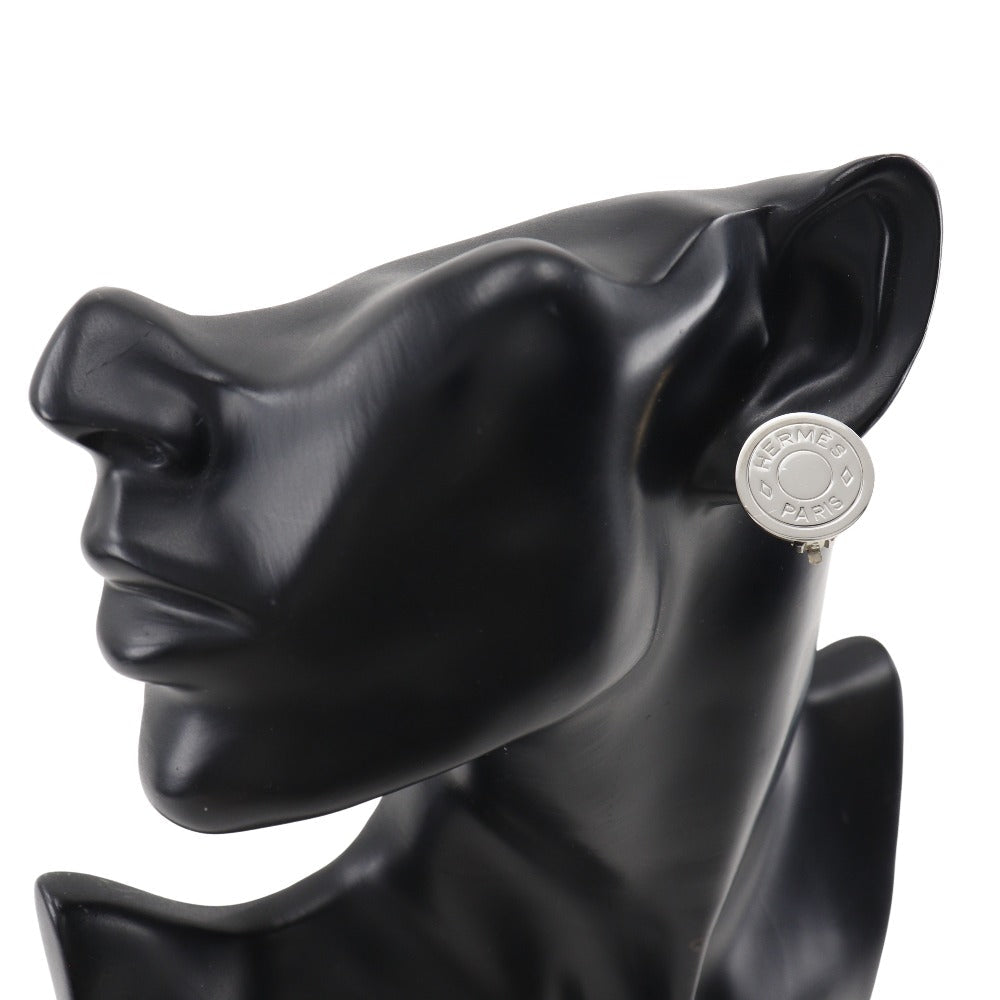 HERMÈS – BIJOUTERIE FANTAISIE “Série” Earrings Metallic Silver 100% Authentic Pre-Owned ✨ Excellent Condition