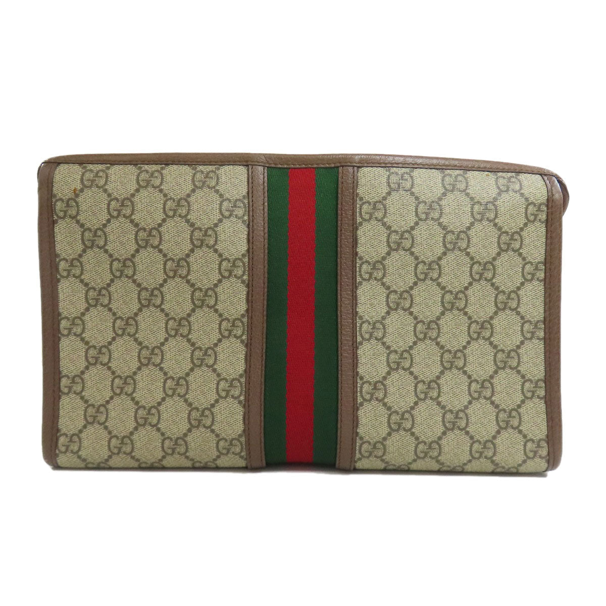 GUCCI Off-White Medium Pouch in GG Supreme Italy 100% Authentic Pre-Owned A Rank ✨ Excellent