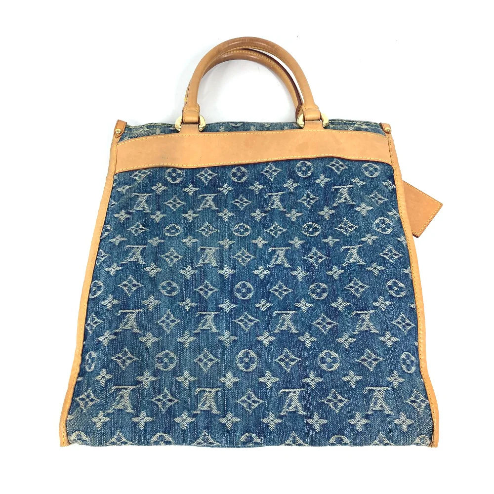 Louis Vuitton Denim Flat Shopper MM Blue Circa 2005 ✨Very Good Vintage Condition✨
