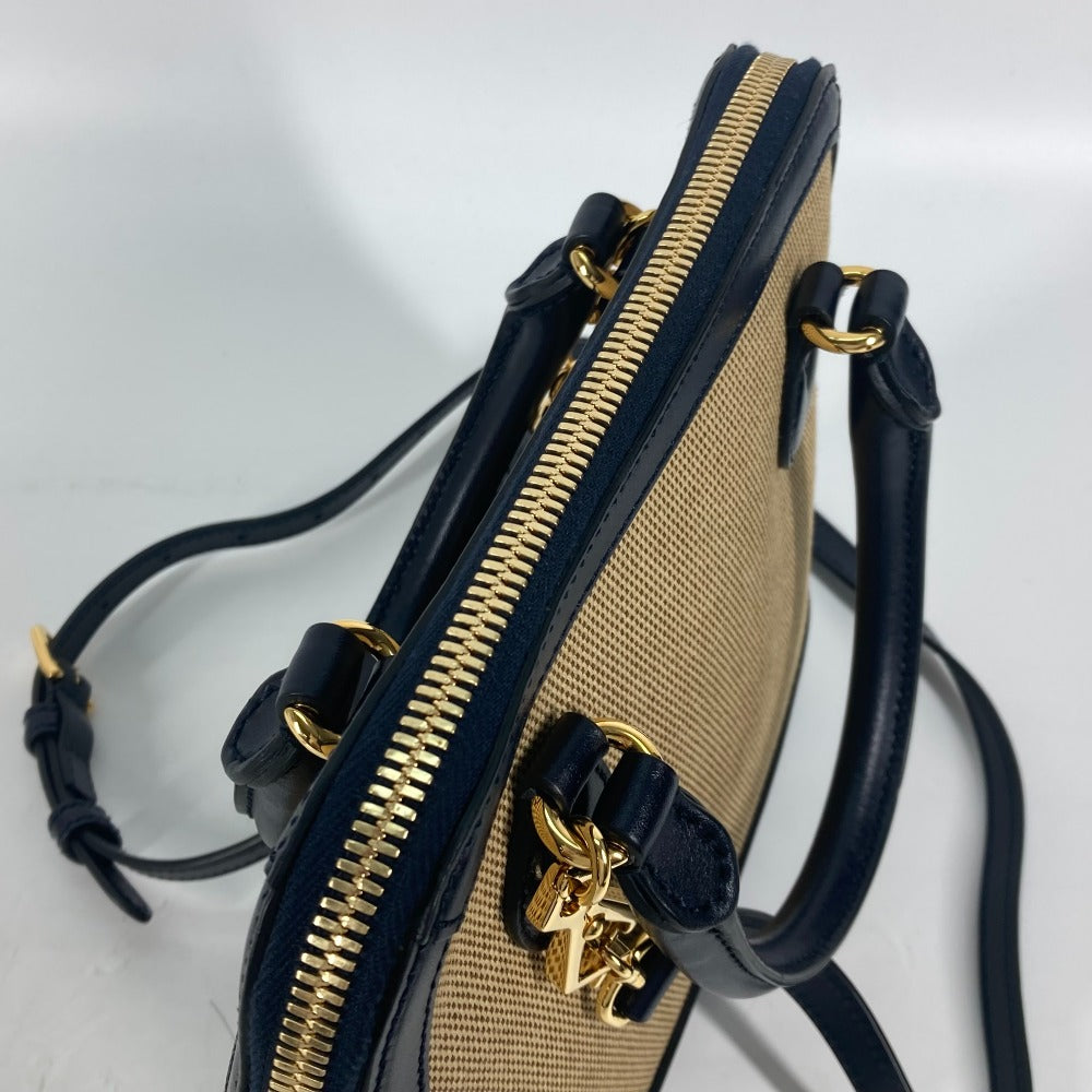 GUCCI Horsebit 1955 Small Top Handle in Beige & Dark Navy Canvas Leather – 2023 Alessandro Michele – 100% Authentic Pre-Owned ✨Like New