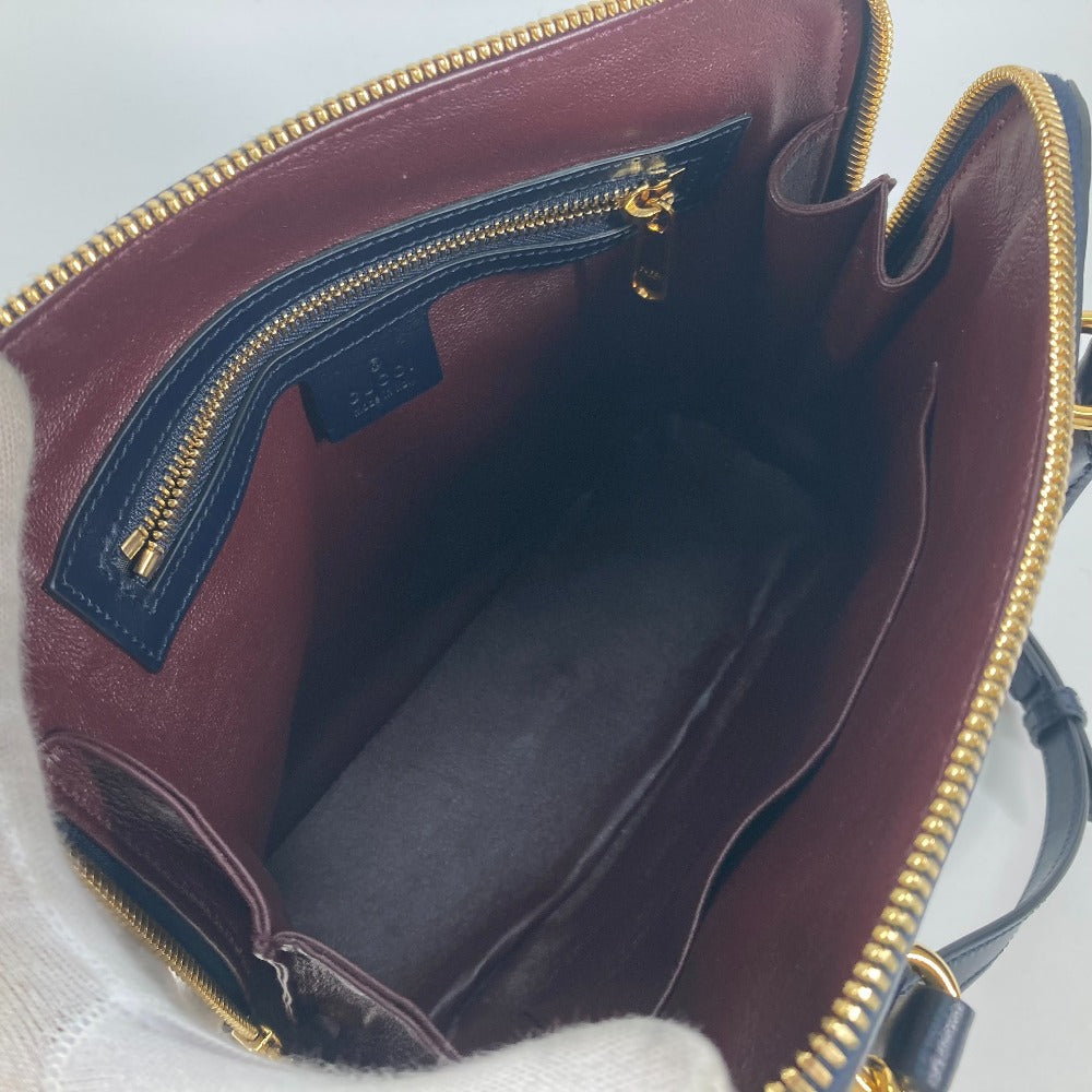 GUCCI Horsebit 1955 Small Top Handle in Beige & Dark Navy Canvas Leather – 2023 Alessandro Michele – 100% Authentic Pre-Owned ✨Like New