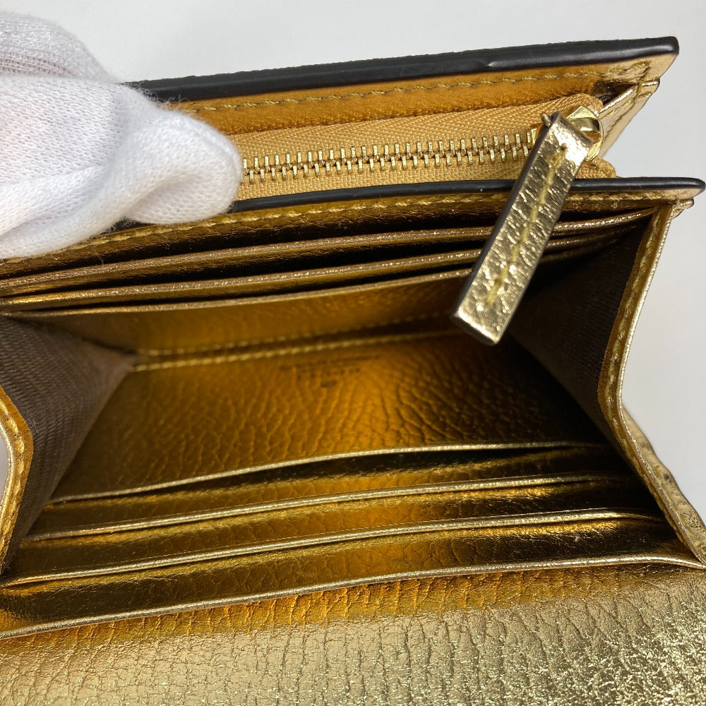 GUCCI – 2020 GG Marmont Compact Wallet Gold by Alessandro Michele 100% Authentic Pre-Owned ✨Near-mint, very lightly used