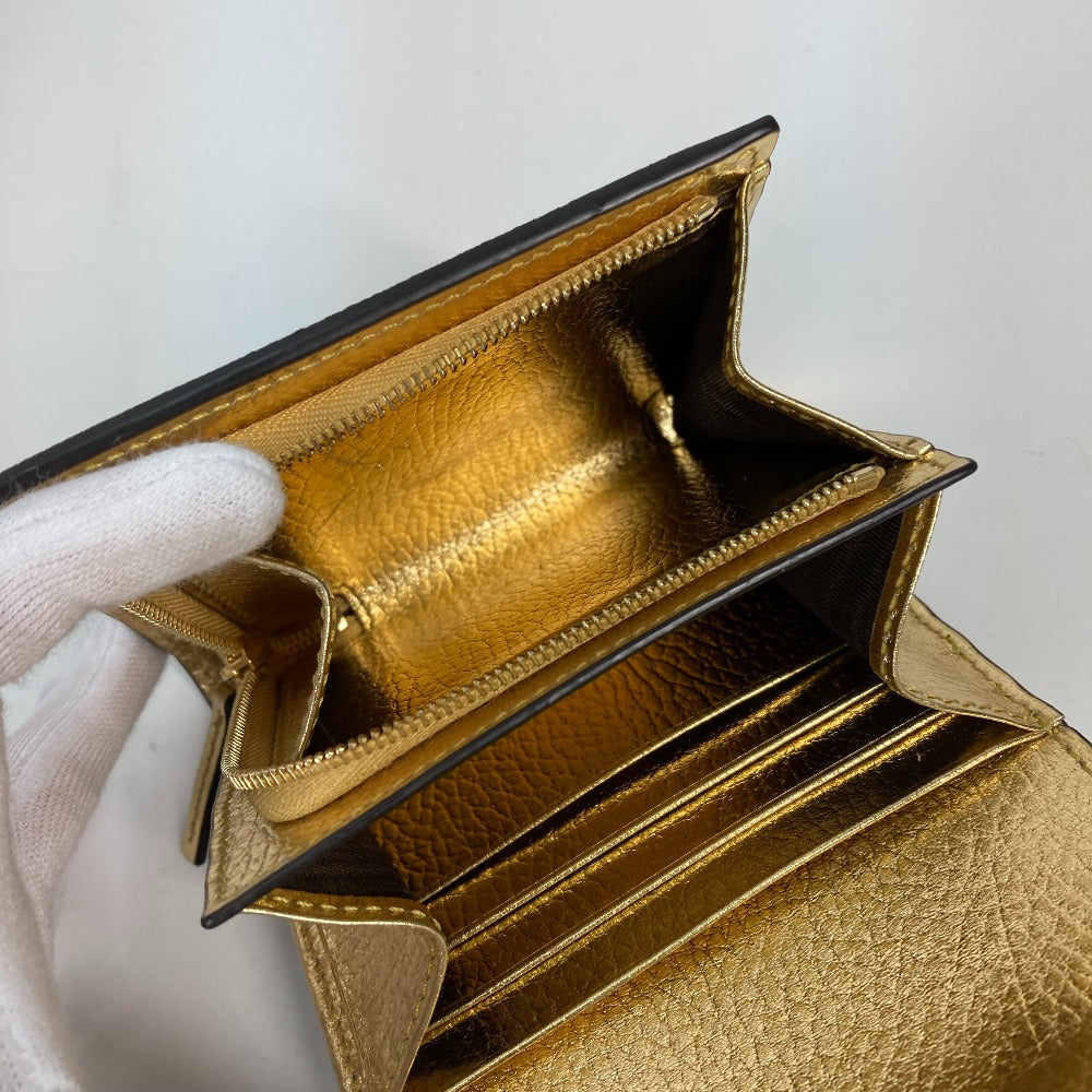 GUCCI – 2020 GG Marmont Compact Wallet Gold by Alessandro Michele 100% Authentic Pre-Owned ✨Near-mint, very lightly used