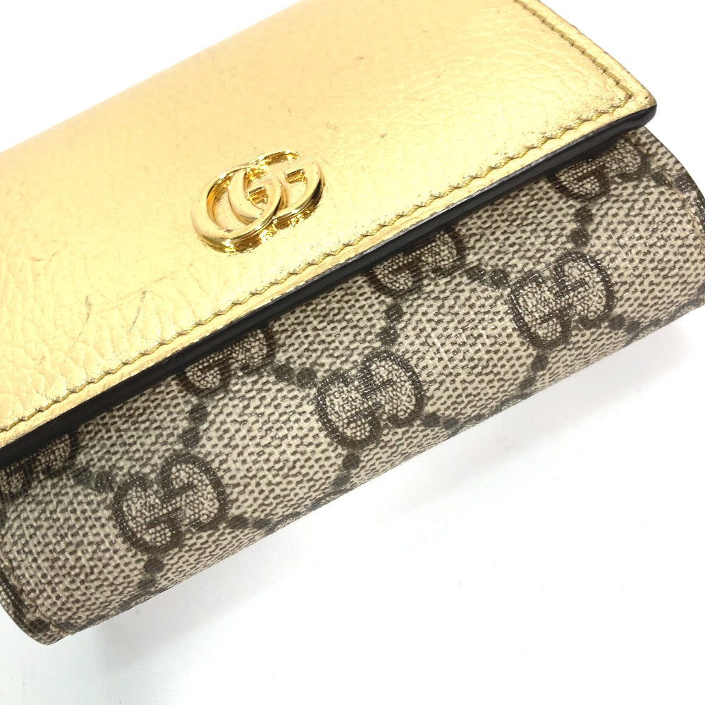 GUCCI – 2020 GG Marmont Compact Wallet Gold by Alessandro Michele 100% Authentic Pre-Owned ✨Near-mint, very lightly used
