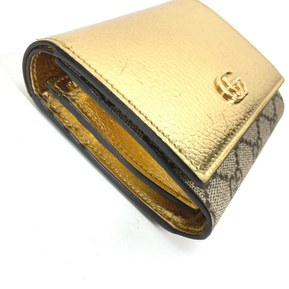 GUCCI – 2020 GG Marmont Compact Wallet Gold by Alessandro Michele 100% Authentic Pre-Owned ✨Near-mint, very lightly used