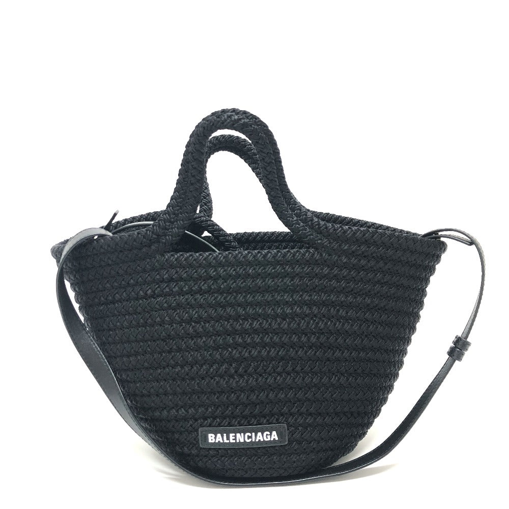 Balenciaga Ibiza Small Basket in Black Nylon & Lambskin – Designed by Demna, 2020s, 100% Authentic Pre-Owned ✨Near-New Condition