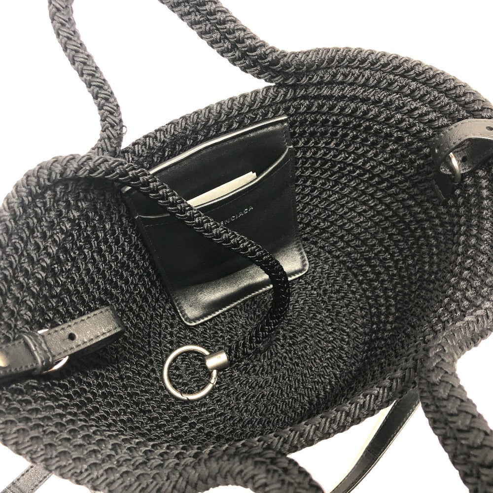 Balenciaga Ibiza Small Basket in Black Nylon & Lambskin – Designed by Demna, 2020s, 100% Authentic Pre-Owned ✨Near-New Condition