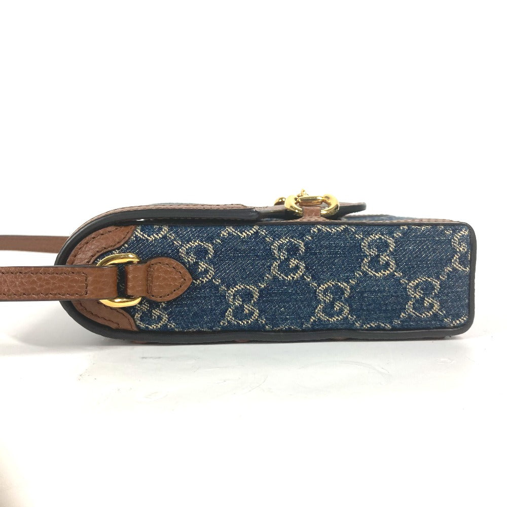 GUCCI Horsebit 1955 Mini GG Denim & Brown Leather – 100% Authentic Pre-Owned, by Alessandro Michele 2023 ✨Near-New