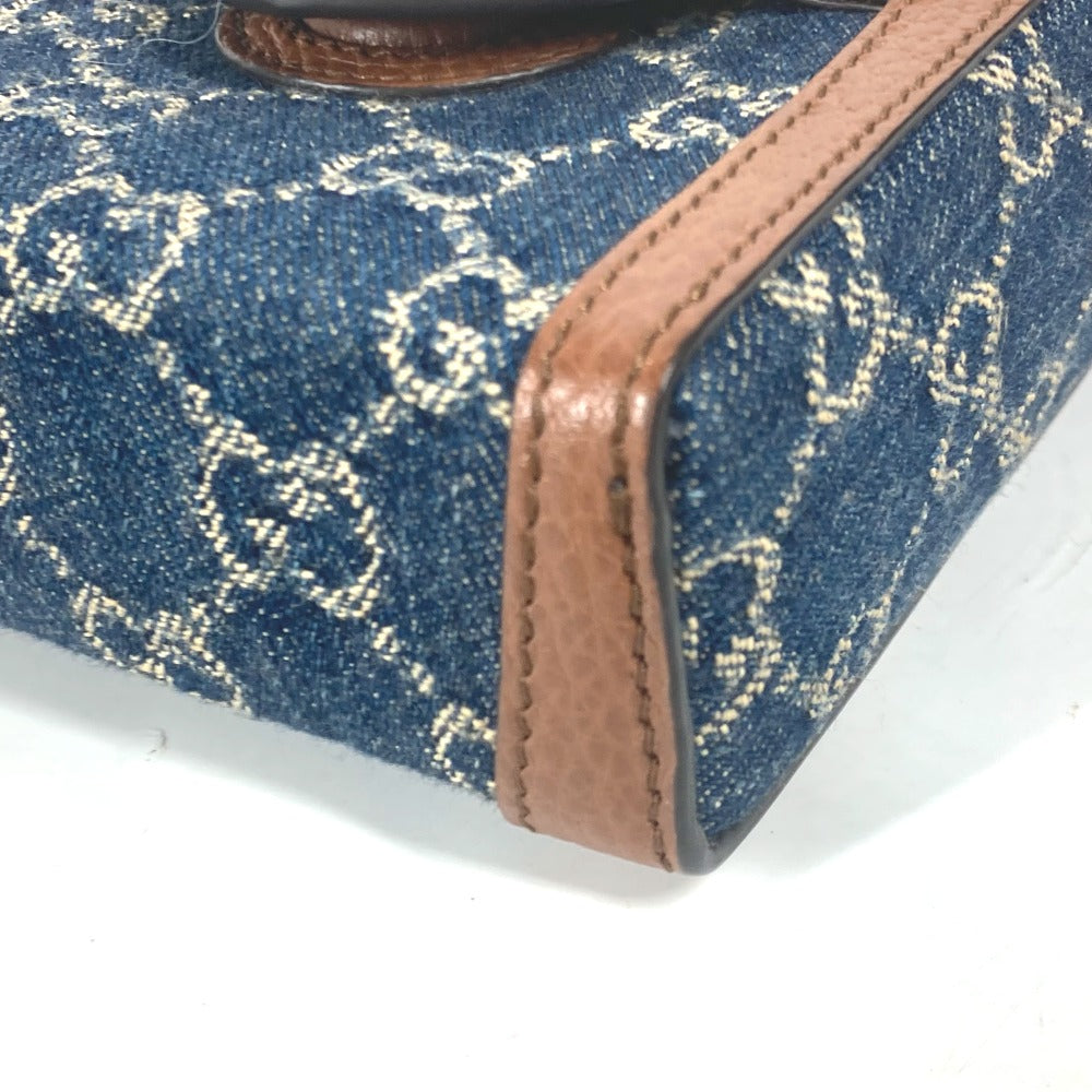 GUCCI Horsebit 1955 Mini GG Denim & Brown Leather – 100% Authentic Pre-Owned, by Alessandro Michele 2023 ✨Near-New