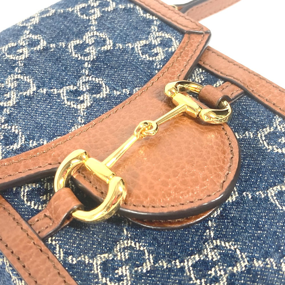 GUCCI Horsebit 1955 Mini GG Denim & Brown Leather – 100% Authentic Pre-Owned, by Alessandro Michele 2023 ✨Near-New