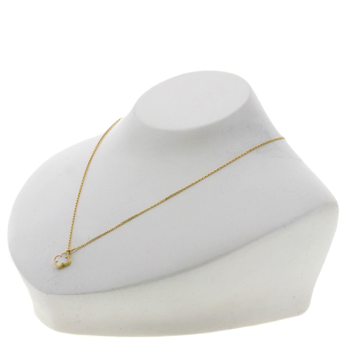 VAN CLEEF & ARPELS Sweet Alhambra Shell Necklace – 18K Yellow Gold 100% Authentic Pre-Owned A Rank ✨ Excellent