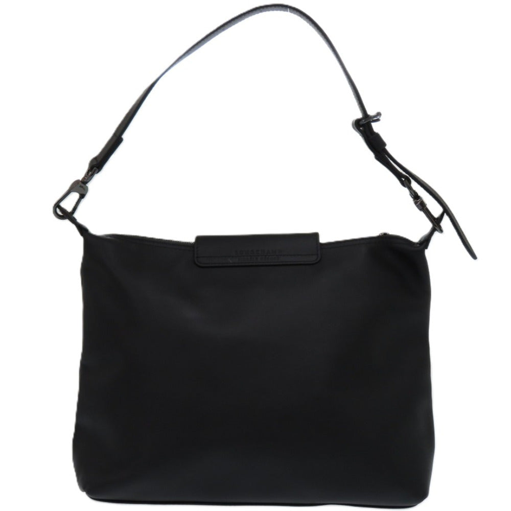 Longchamp – Le Pliage Extra Shoulder Bag – Black Leather – 100% Authentic ✨Pristine Pre-Owned Condition