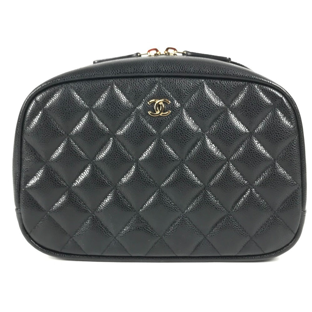 CHANEL – Pouch – CC COCO Mark Logo Matelassée– Karl Lagerfeld Era – Approx. 2018–2019 – 100% Authentic Pre-Owned SA Rank ✨ Excellent