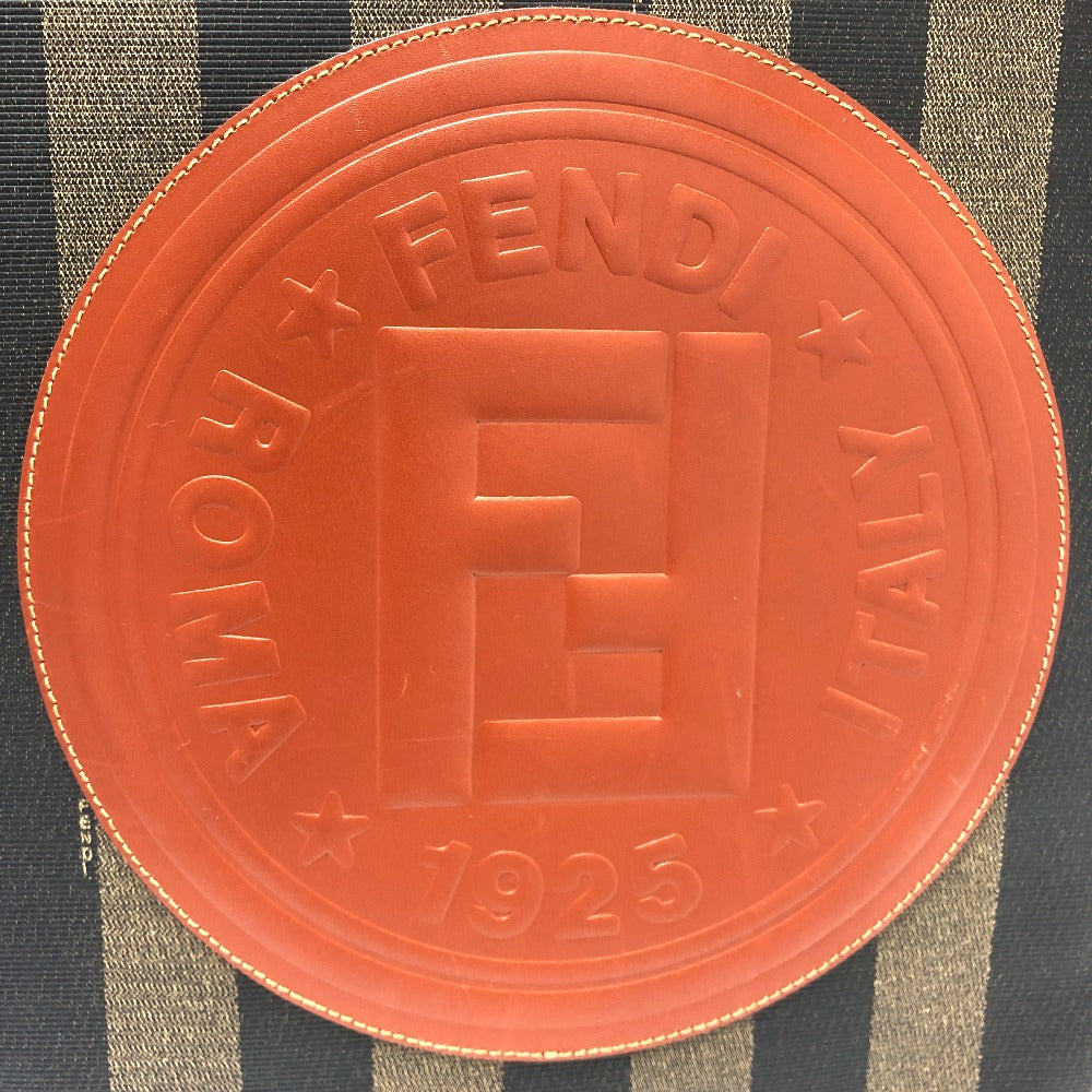 FENDI Tote Pecan Logo by Karl Lagerfeld 1980s Vintage 100% Authentic Pre-Owned AB ✨Very Good Vintage